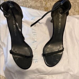 Stuart Weitzman Black Strappy Heels